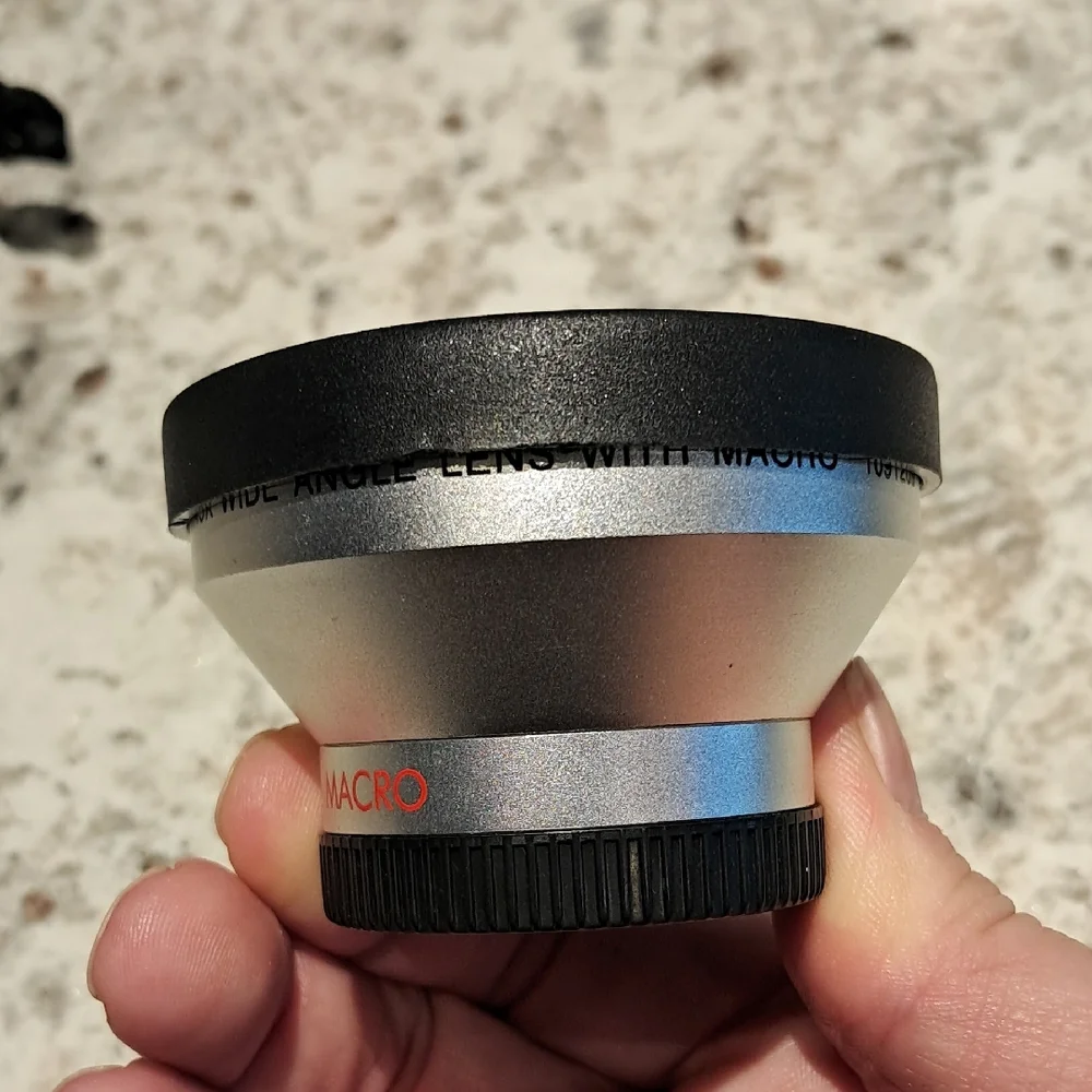 0.45X Wide Angle Lens with Macro - Black and Silver 37MM